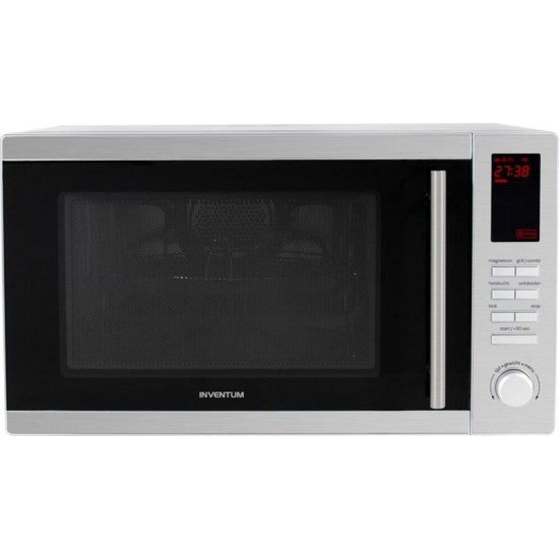 Inventum MN255C - Vrijstaande combimagnetron - Heteluchtoven - Grill - 25 liter - 900 watt - 10 kookprogramma's - RVS-Zwart