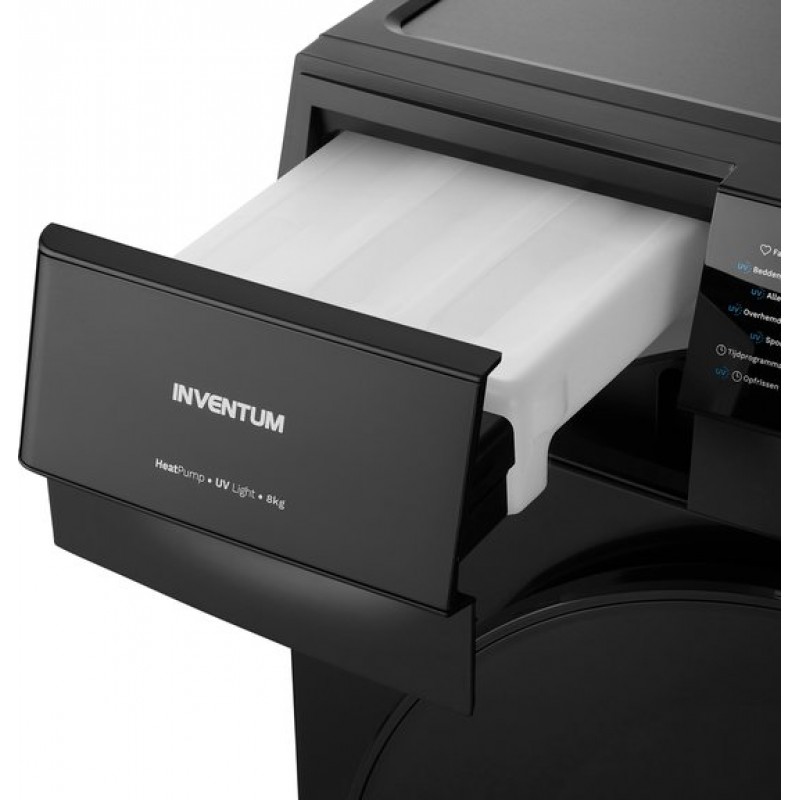 Inventum VDW8030B - Warmtepompdroger - 8kg - 14 programma's - UV-licht  - 66 dB - Wasdroger - Zwart