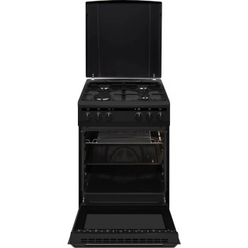 Inventum VFG5020GZWA - Vrijstaand gasfornuis - Elektrische hetelucht oven - 4 kookzones - 50 cm - 62 liter - Zwart