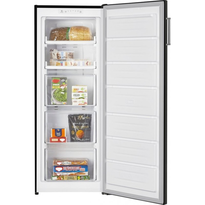 Inventum VR1430B No Frost kastmodel vriezer energiezuinig - 161 liter - 143 cm hoog - Supervriezen - Energielabel C - Geschikt voor garage tot -15°C - Vrijstaand - 5 lades/vakken - Zwart