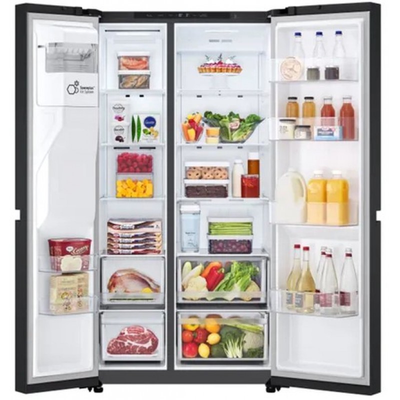 LG GSLC41EPPE 641L - Amerikaanse koelkast - Zwart - ThinQ WIFI - Uvnano - FRESH Converter