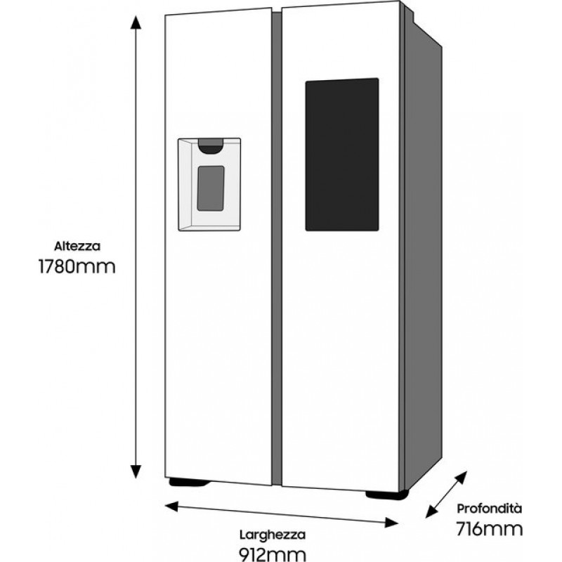 Samsung RS6HA8891B1/EF - Family Hub - Amerikaanse koelkast