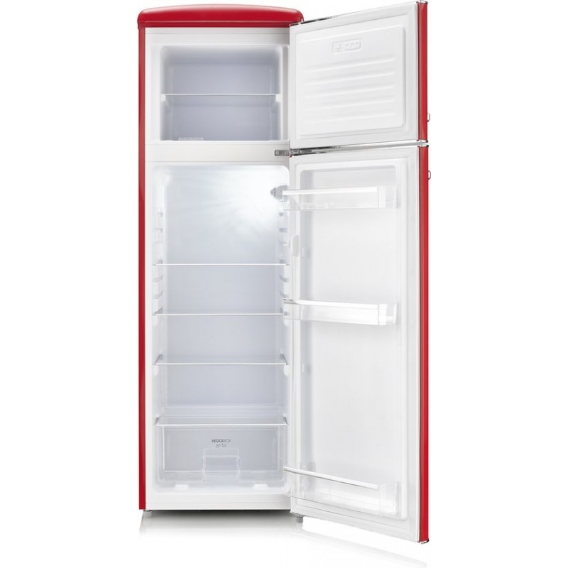 Severin RKG 8983 - Retro Koelvries combinatie - Rood - Energieklasse D