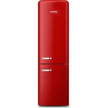 Severin 8927 - Koelvriescombinatie vrijstaand - retro koelkast - rood