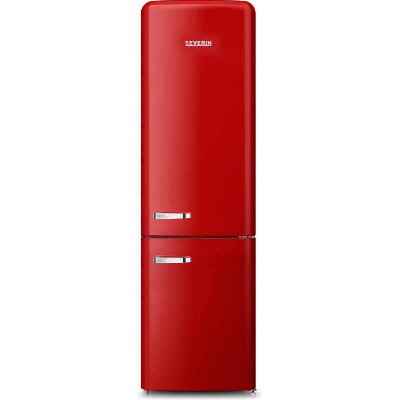 Severin 8927 - Koelvriescombinatie vrijstaand - retro koelkast - rood