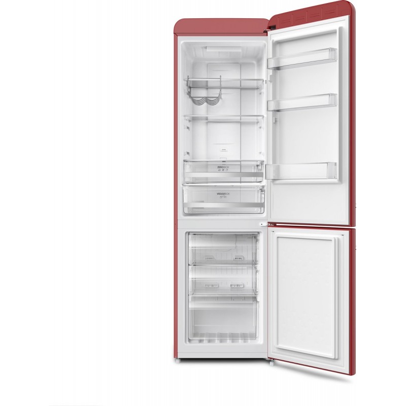 Severin 8927 - Koelvriescombinatie vrijstaand - retro koelkast - rood