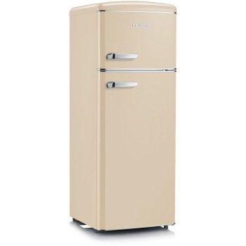 Severin 8933 - Koelvriescombinatie vrijstaand - retro koelkast - beige