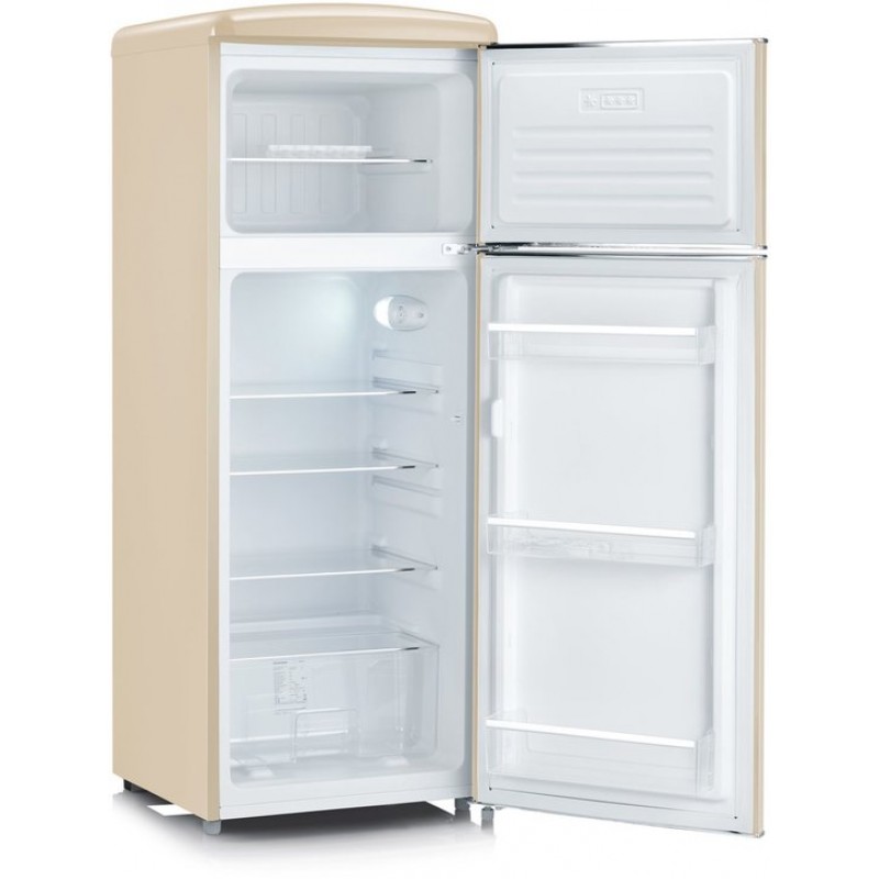 Severin 8933 - Koelvriescombinatie vrijstaand - retro koelkast - beige