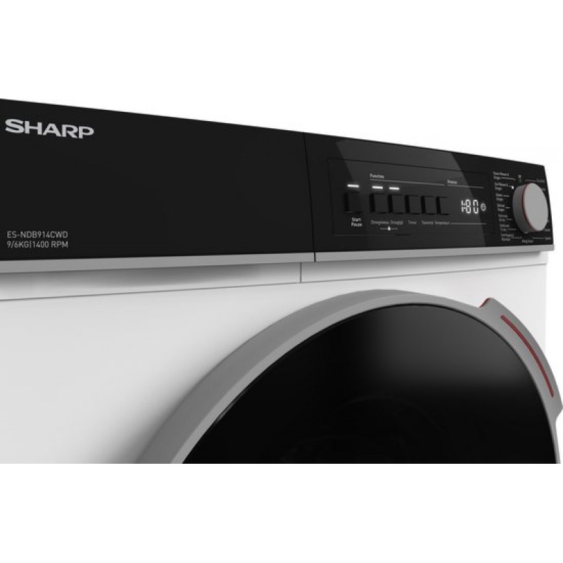 Sharp ESNDB914CWDBX - Was-droogcombinatie - 9Kg wassen - 6Kg drogen - Energieklasse A-D - WIT
