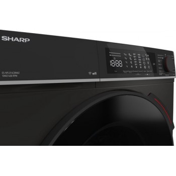 Sharp ESNFL014CBNA2BX - wasmachine - 10KG - 1400rpm - WIFI - Auto Dose - Steam Wash - Mat Zwart