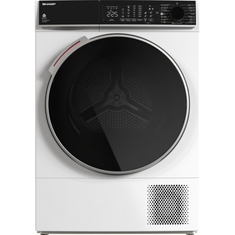 Sharp KDNL0S9GW21BE - warmtepomp droger - 10 KG - 15 programma's - trommelverlichting - wit