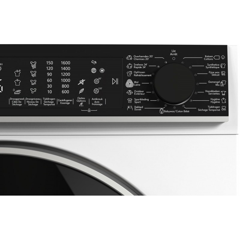 Sharp KDNL0S9GW21BE - warmtepomp droger - 10 KG - 15 programma's - trommelverlichting - wit