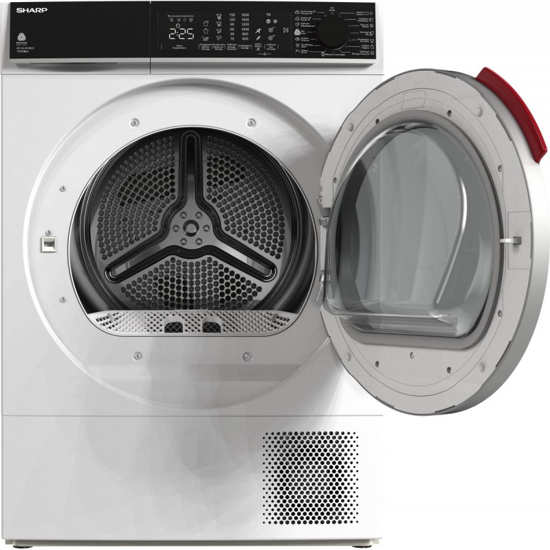 Sharp KDNL0S9GW21BE - warmtepomp droger - 10 KG - 15 programma's - trommelverlichting - wit