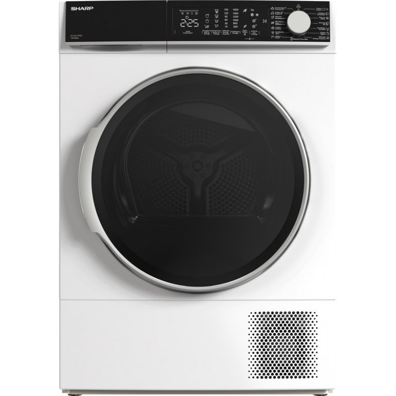 Sharp KDNL2S9W2BE - warmtepomp droger - 12KG - 15 programma's - trommelverlichting - WIT