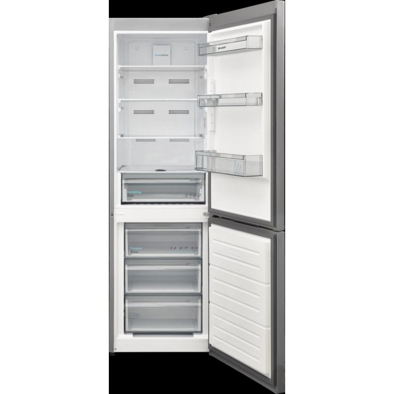 Sharp SJNBA11DMXPDEU - koel vriescombinatie - energie label D - No Frost- zilver