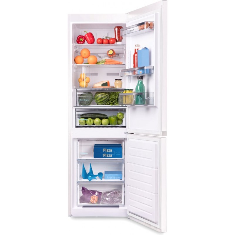 Sharp SJNBA31DMXWCEU - Koel-vriescombinatie - No Frost - Wit - Ideale koelkast voor gezinnen