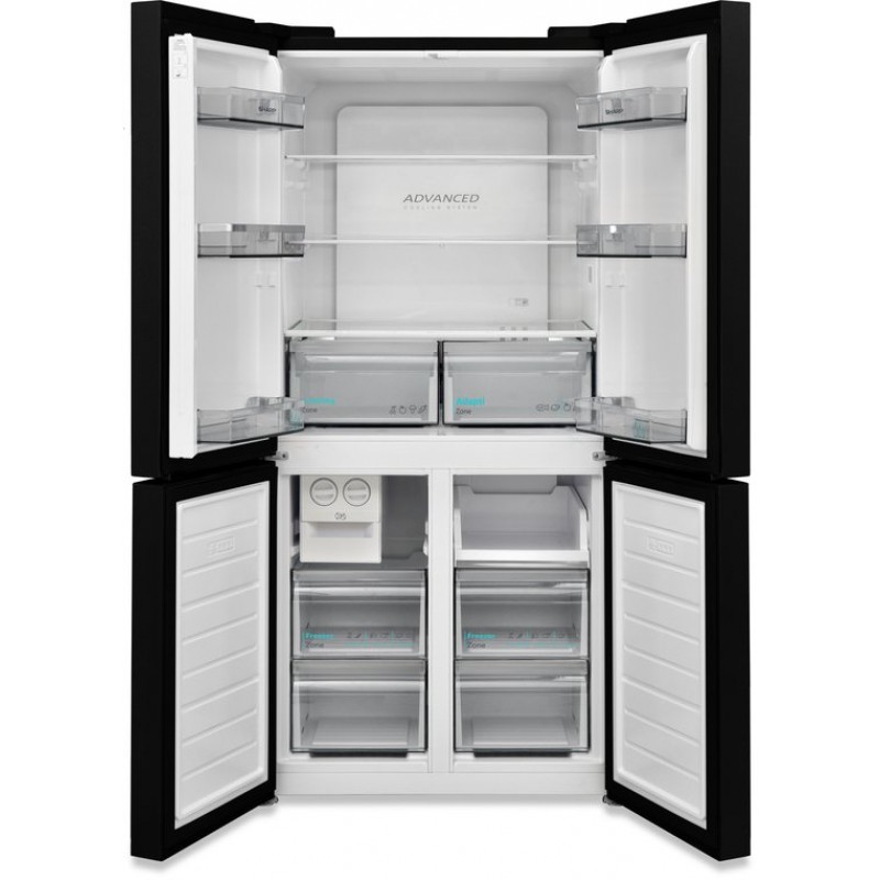 Sharp SJNFA15IMXBDEU - Amerikaanse koelkast - 4 deurs - energie label D - Advanced No Frost - zwart