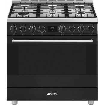 SMEG B91GMMBNLK2 - Gasfornuis - 90 cm - Mat Zwart