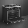 SMEG B91GMMBNLK2 - Gasfornuis - 90 cm - Mat Zwart