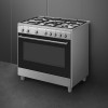 SMEG CX91GMXNLK - Gasfornuis - 90 cm - RVS - 5 kookzones