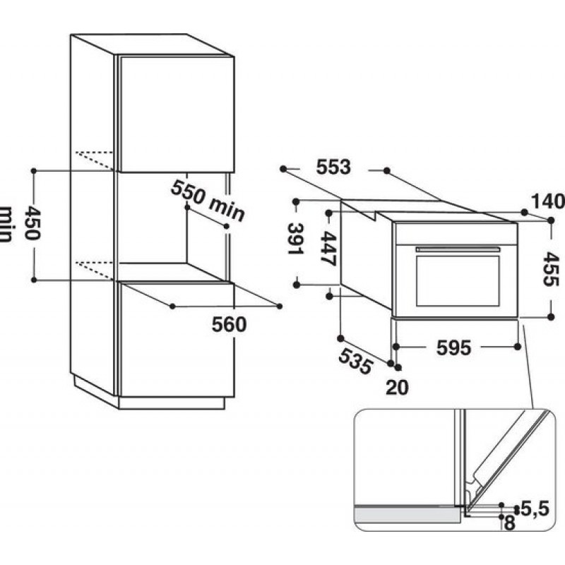 Whirlpool AMW 9605/IX - Inbouw combimagnetron