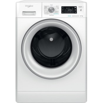 Whirlpool FFWDB 976258 SV EE, Voorbelading, Vrijstaand, Wit, Links, 9 kg, 1600 RPM