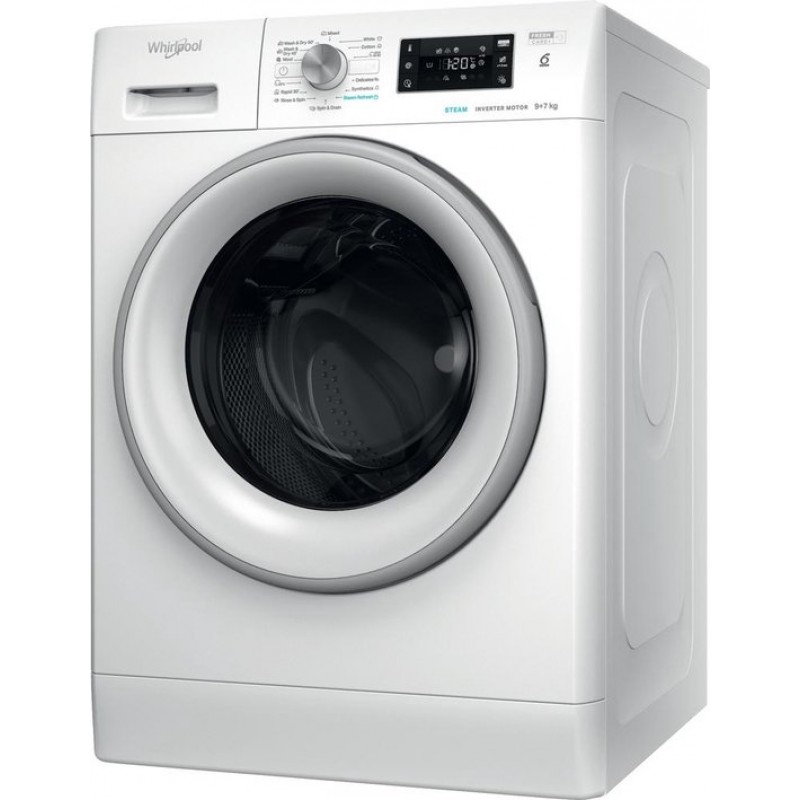 Whirlpool FFWDB 976258 SV EE, Voorbelading, Vrijstaand, Wit, Links, 9 kg, 1600 RPM