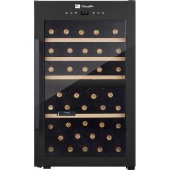 Climadiff CLD55B1 - vrijstaande wijnkoelkast - 2 temperatuur zones - 56 flessen - slechts 38dB
