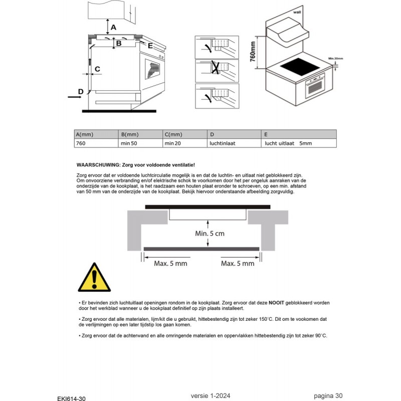 Exquisit EKI614-30 - Inbouw inductie kookplaat - 4 Kookzones - Met Booster - Met Kinderslot