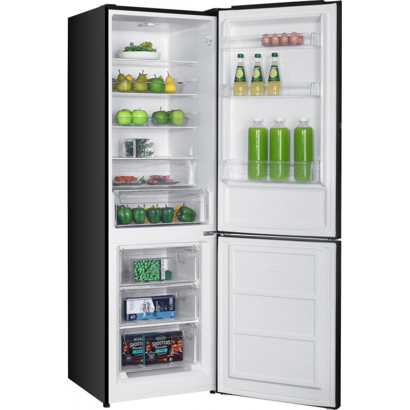 Exquisit KGC320-90-E-041EB - Koel-vriescombinatie -Zwart - 4* Vriesgedeelte - 315 liter