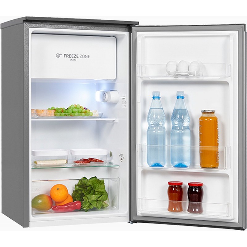 Exquisit KS117-3-010ES - Tafelmodel Koelkast - Met Vriesvak - 82 Liter - Zilver