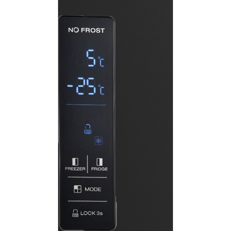 Exquisit SBS135-040FDI - Amerikaanse Koelkast - Met Display - No Frost - Super Freeze functie - 442 Liter - 40dB - Zwart - RVS