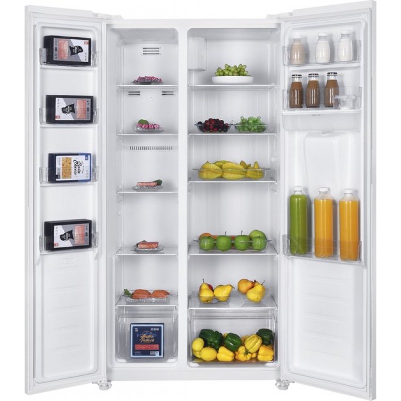 Exquisit SBS146-WS-041EW - Amerikaanse koelkast - Waterdispenser - Display  - No Frost - 439 liter - Wit