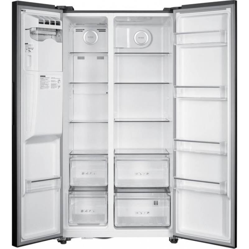 Exquisit SBS666-HCF-041EI - Amerikaanse Koelkast - Met IJsmaker - No Frost - Met Display - 513 Liter - Inox