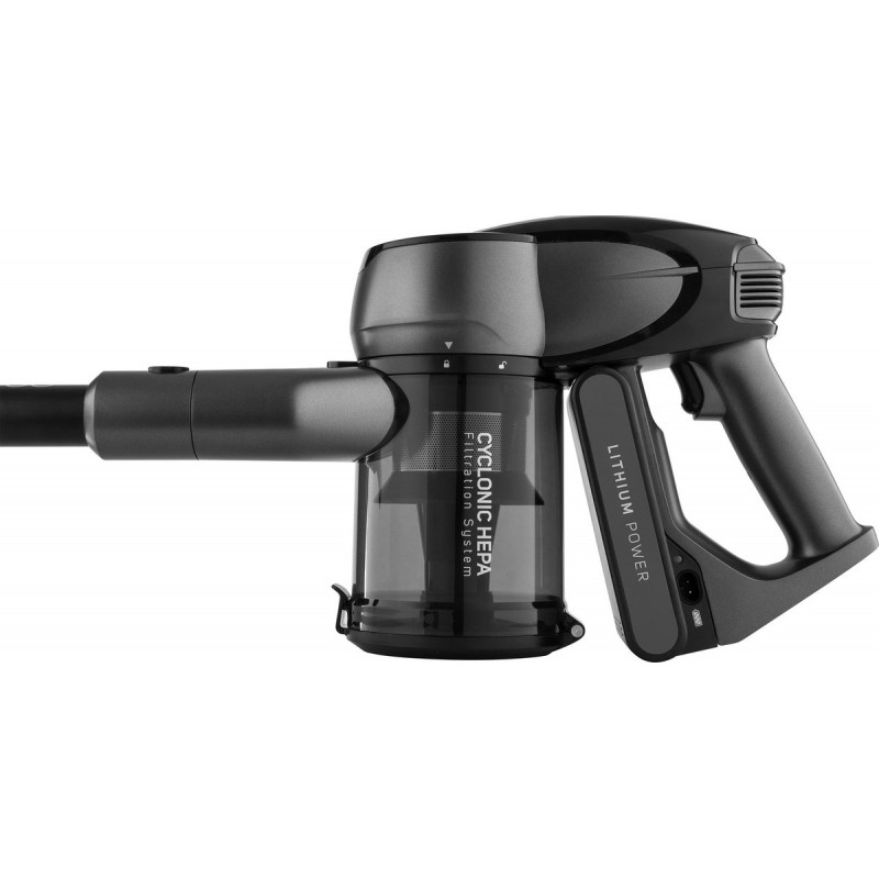 Sencor SVC 0725BK – Steelstofzuiger draadloos – 4-in-1 steelstofzuiger – Zonder zak – 400 W – Lichtgewicht – Steelstofzuiger met dweilfunctie – UV-licht – HEPA cycloonfiltersysteem – kruimeldief - 360°-technologie – Zwart