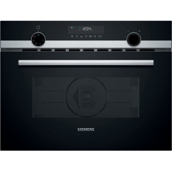 Siemens CM585AGS1 - iQ500 - Inbouwoven met magnetronfunctie - 60x45 cm - 44 l - Zwart - Eenvoudig te reinigen: Hydrolyse