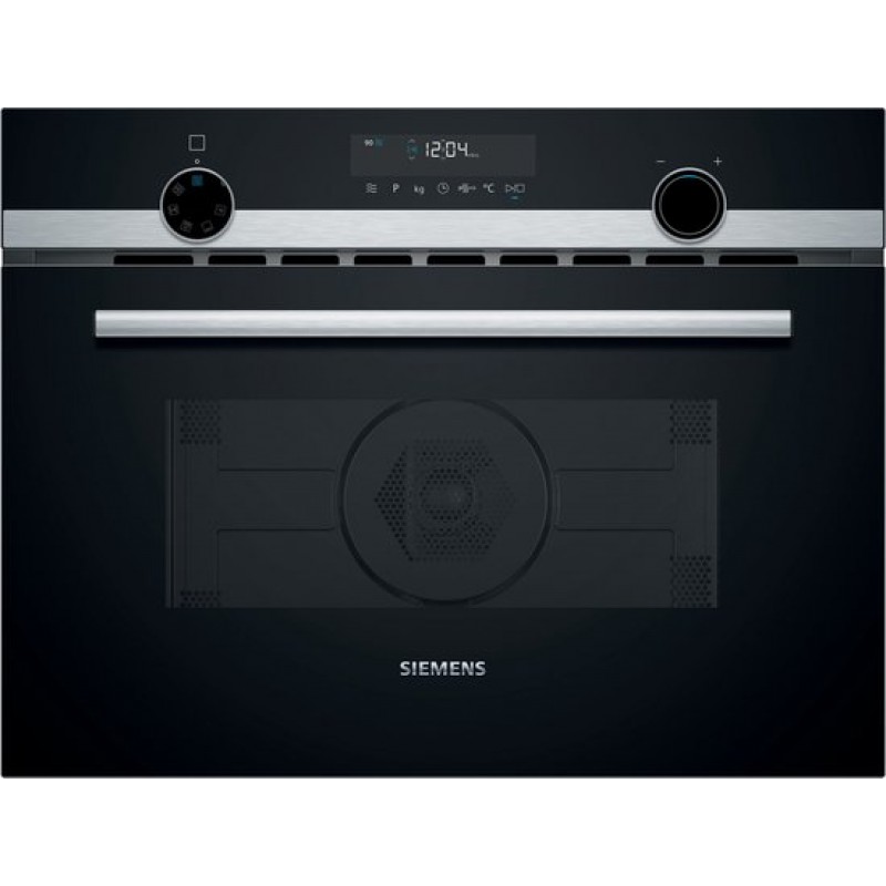 Siemens CM585AGS1 - iQ500 - Inbouwoven met magnetronfunctie - 60x45 cm - 44 l - Zwart - Eenvoudig te reinigen: Hydrolyse