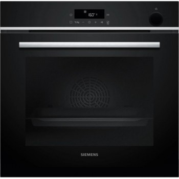 Siemens HR572GBS3 - iQ300 - Inbouwoven - Toegevoegde stoom - Eenvoudig te reinigen: pyrolyse + hydrolyse - 71 l - Zwart