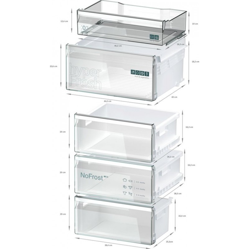 Siemens KG39N2XAF - iQ300 - Koel-vriescombinatie - Zwart - Energielabel A