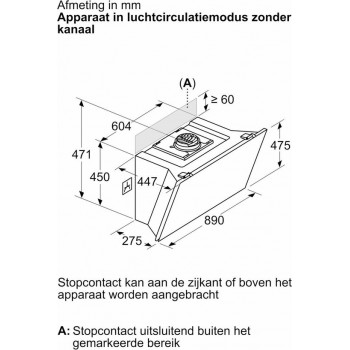 Siemens LC91KLT60 - Schuine Afzuigkap - 90 cm