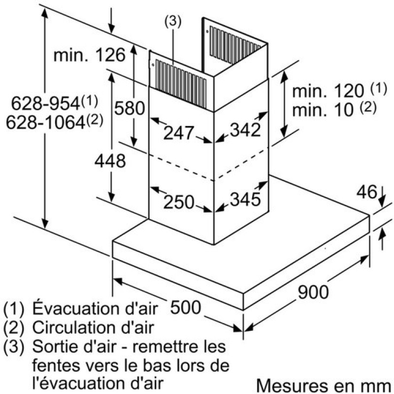 Siemens LC97BHP50 - iQ500 - Afzuigkap - Wandschouw