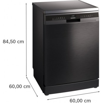 Siemens SN23EC22AE - iQ300 - Vrijstaande vaatwasser - 60 cm - Energielabel A - Home Connect - Geborsteld zwart staal, anti-fingerprint