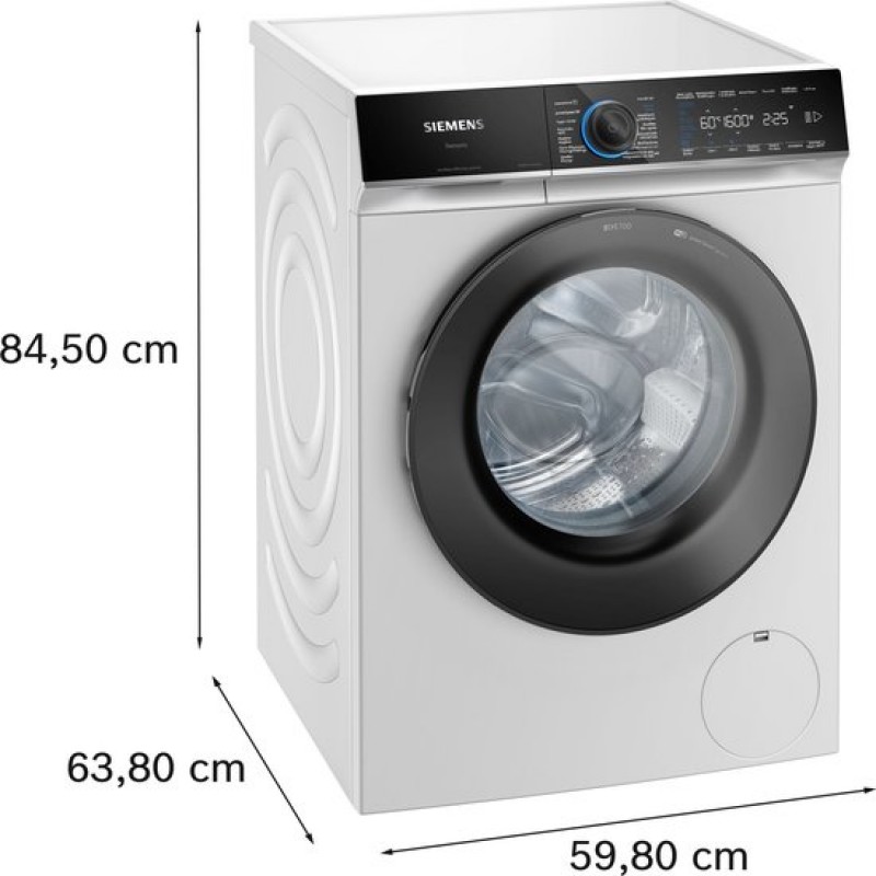 Siemens WG56B2AAFG - iQ700 - Wasmachine met stoom - 10 kg - 1600 rpm - 30% zuiniger dan energielabel A - Automatisch doseren - Home Connect