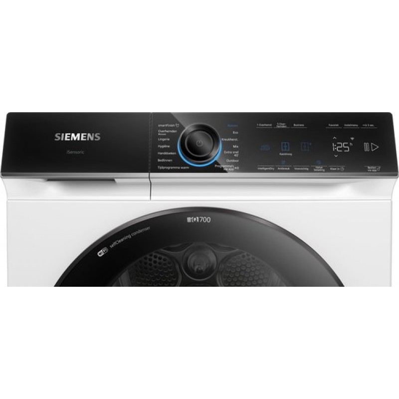 Siemens WQ46B6CSNL - iQ700 - Wasdroger - Warmtepompdroger - 9 kg - Wit - Zelfreinigende condensor - Zeer stil