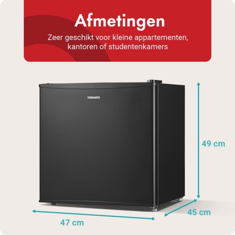 Tomado TFM4402B - Mini vriezer - Vrijstaand - Barmodel - 31 liter - Zwart